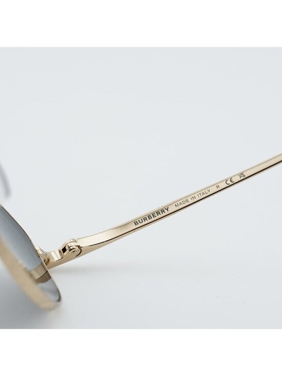 Burberry BE3169 110987 Sunglasses Light Gold Oval Frame, Dark Grey Lenses - Picture 8 of 11